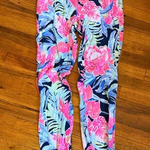 Lilly Pulitzer Pink and Blue Floral Pants